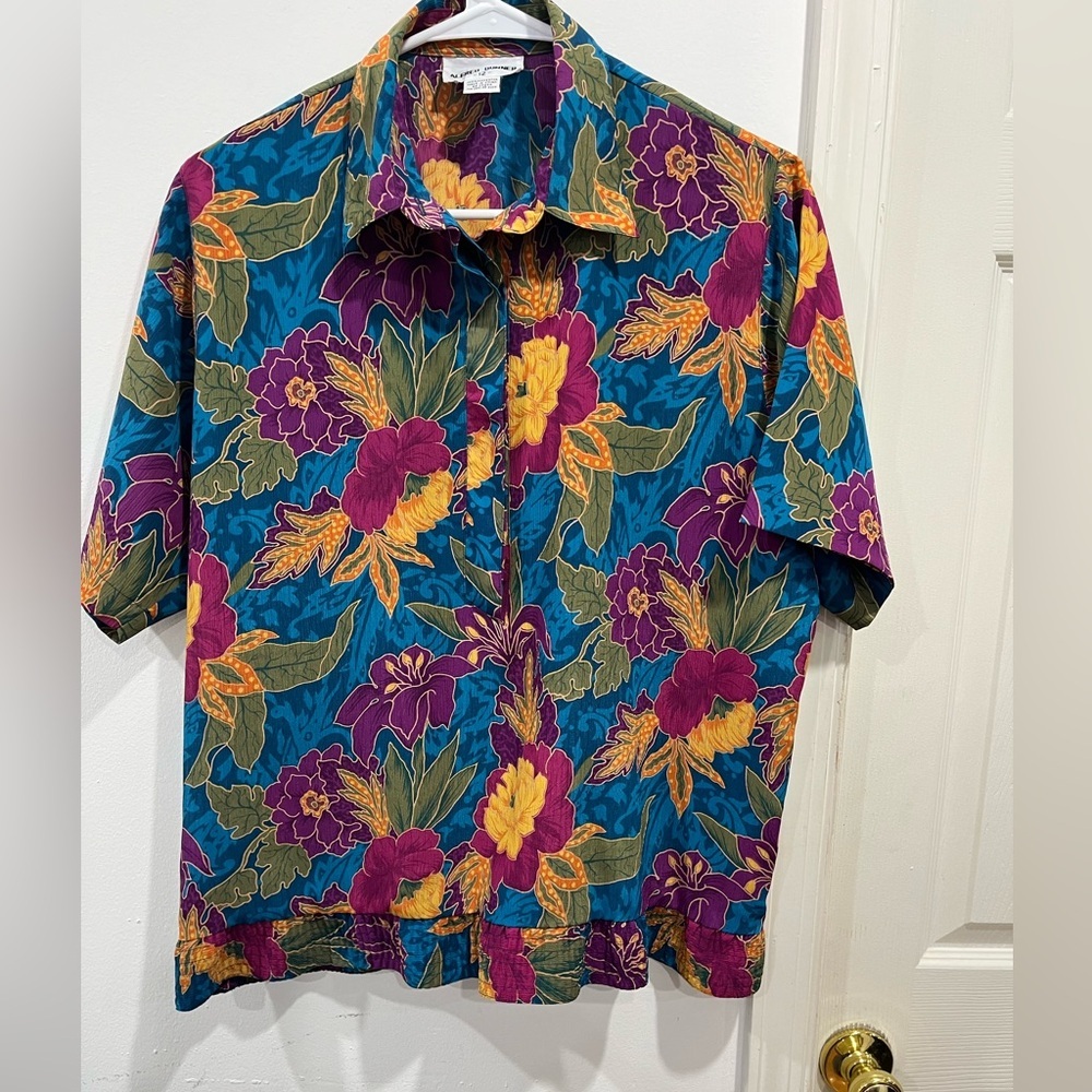 Alfred dunner women blouse size12. E-9